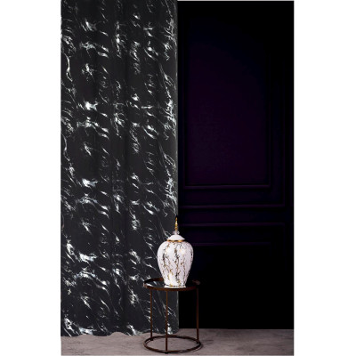 Zasłona z kółkami ENDLESS CHIC 140x270 czarny/sre